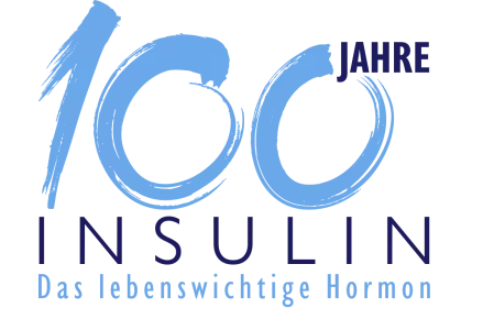 Logo 100 Jahre Insulin mit Claim Logo 100 Jahre Insulin mit Claim
