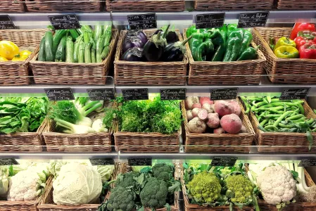 Gemüseregal Supermarkt Gemüseregal Supermarkt