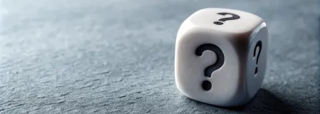 W&uuml;rfel mit Fragezeichen
