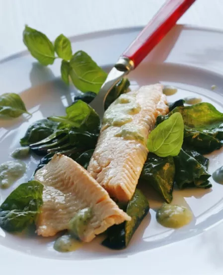 Fisch mit Basilikum Fisch mit Basilikum