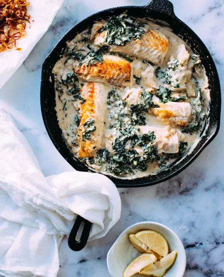 Lachs in Cremesauce Lachs in Cremesauce