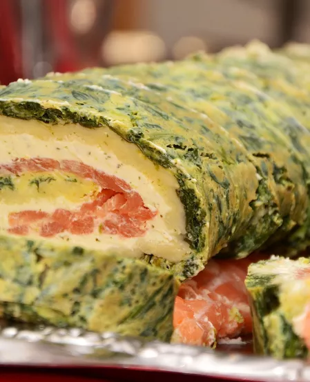 Spinat-Lachs-Rolle Spinat-Lachs-Rolle