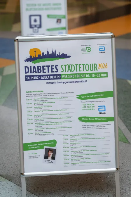 Diabetes-St&auml;dtetour 2026: das Programm