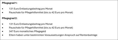 Pflegegrad 1 und 2 erkl&auml;rt