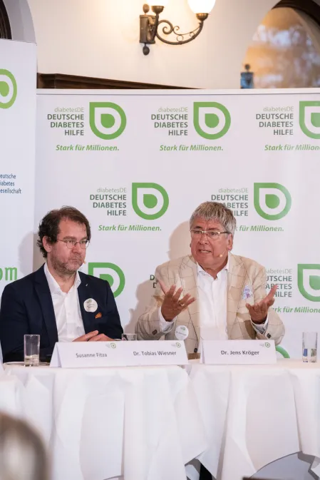 Menschen mit Diabetes beteiligen und st&auml;rken 2026: Dr. Wiesner und Dr. Kr&ouml;ger