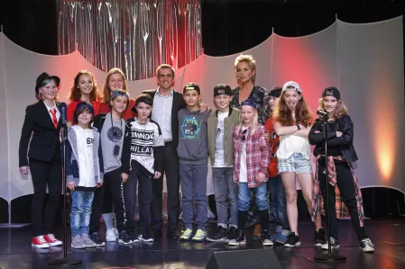 Die Diabetes-Rap-Kids mit Philipp Lahm auf der Gala 2017