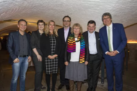 Illumination des Michels in Hamburg - Teilnehmer der Podiumsdiskussion - Weltdiabetestag 2017
