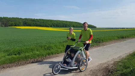 Helena Varenkamp und Familie vom Diabeteszentrum Minden beim Diabetes-Lauf