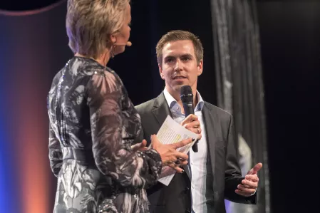 Inka Bause und Philipp Lahm auf der Gala 2017
