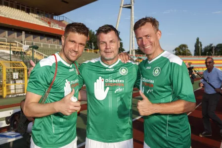 Fußballspiel FC Bundestag vs. FC Diabetologie 2017 - Ivan Klasnic, Thomas Helmer, Ingo Anderbrügge