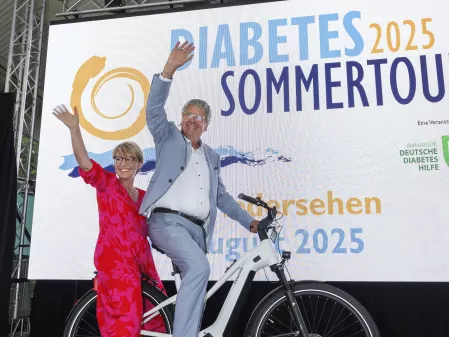 Diabetes-Sommertour 2024: Andrea Ballschuh und Dr. Jens Kröger