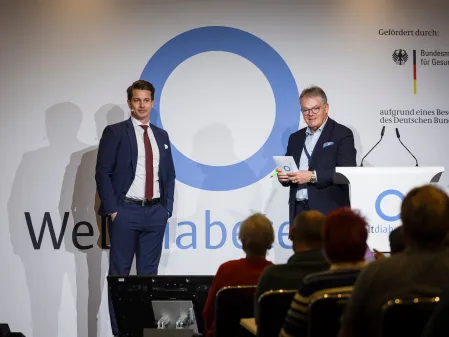 Prof. Dr. Othmar Moser und Moderator der wissenschaftlichen Vorträge, Prof. Dr. Thomas Haak