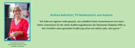 Unsere Botschafterin Andrea Ballschuh Unsere Botschafterin Andrea Ballschuh