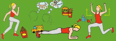 Grafik Bewegung und Ernährung - Diabetes vorbeugen Grafik Bewegung und Ernährung - Diabetes vorbeugen