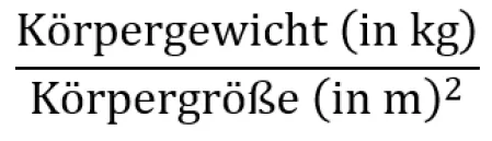 BMI Formel BMI Formel