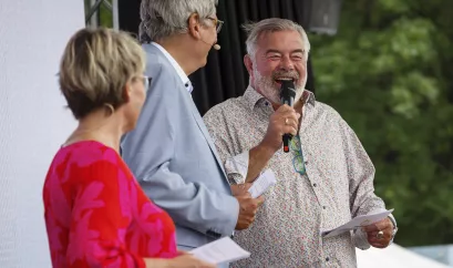 Diabetes-Sommertour 2024: Andrea Ballschuh, Dr. Jens Kröger und Harry Wijnvoord