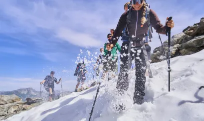 Wandern im Schnee bei Dialetics xAlps 2026