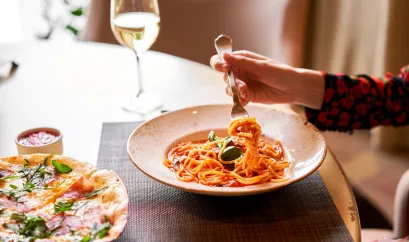 Essen im italienischen Restaurant