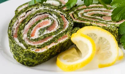 Spinat-Lachs-Rolle