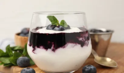 Joghurt mit Blaubeeren