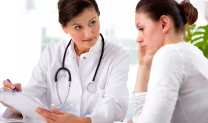 Neudiagnose: Arzt und Patient