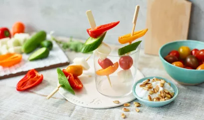 Gemüsespießchen mit Dip