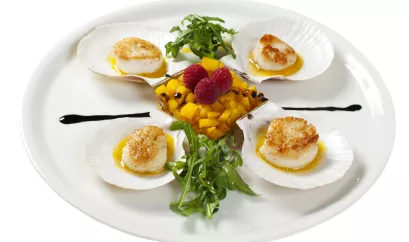 Jakobsmuschel mit Mango