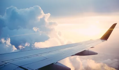 Flugzeug - Reise in den Urlaub