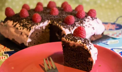 Schoko-Himbeerkuchen