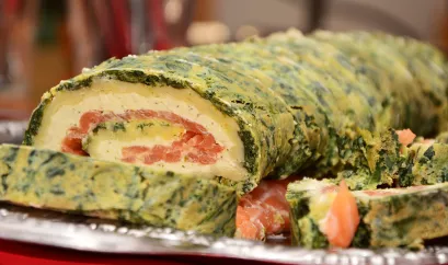 Spinat-Lachs-Rolle