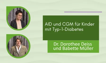 Der Vortrag von Dr. Dorothee Deiss und Babette Müller auf dem Weltdiabetestag 2024: CGM und AID bei Kindern mit Typ 1
